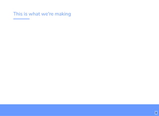 This is what we're making
http://www.loremipsum.com/example
Wi-Fi: orem Ipsum
PW: orem Ipsum
L
L 6
 