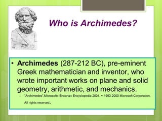 P‘ARCHIMEDES’ PRINCIPLE