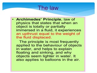 P‘ARCHIMEDES’ PRINCIPLE