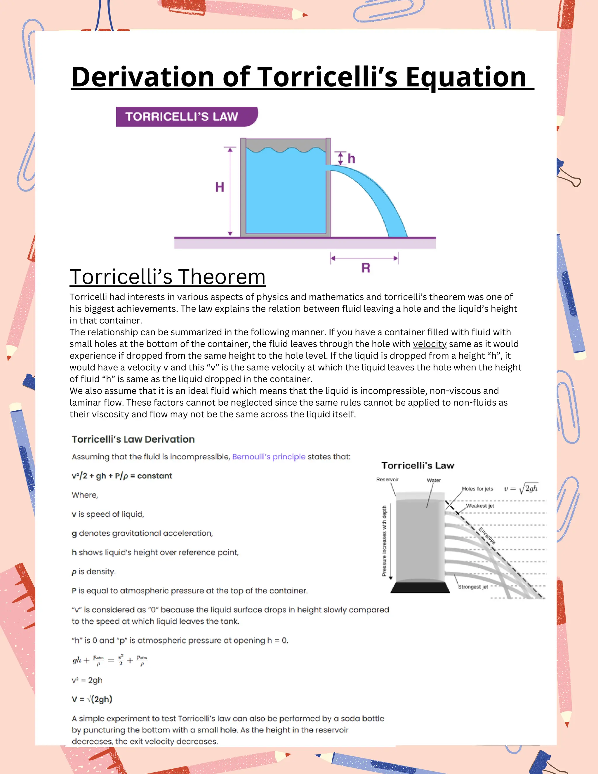 Class 11 Physics Project On Bernoulli S Principle Pdf Class 11 Physics Project On Bernoulli S Principle Pdf
