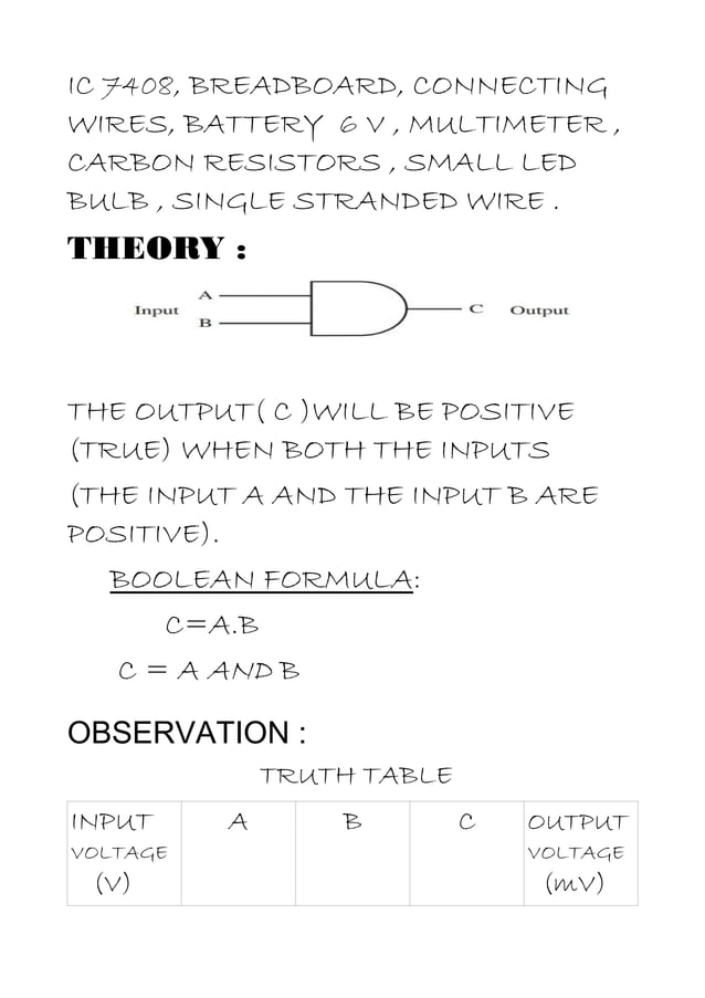 Logic Gates Class 12