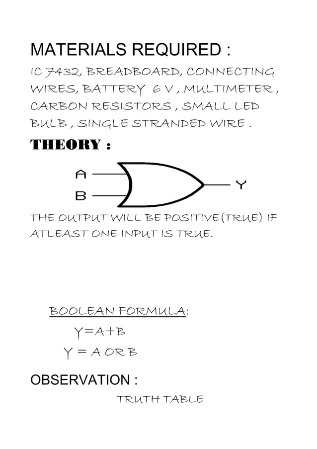 Logic Gates Class 12