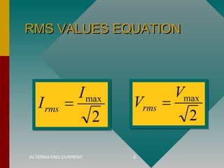 I Rms Ac Alternating Current(AC) presentation | PPT