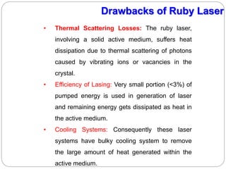 Ruby Lasing Medium PHYA4-LASERS.ppt, for first year B.E./BTech | PPT