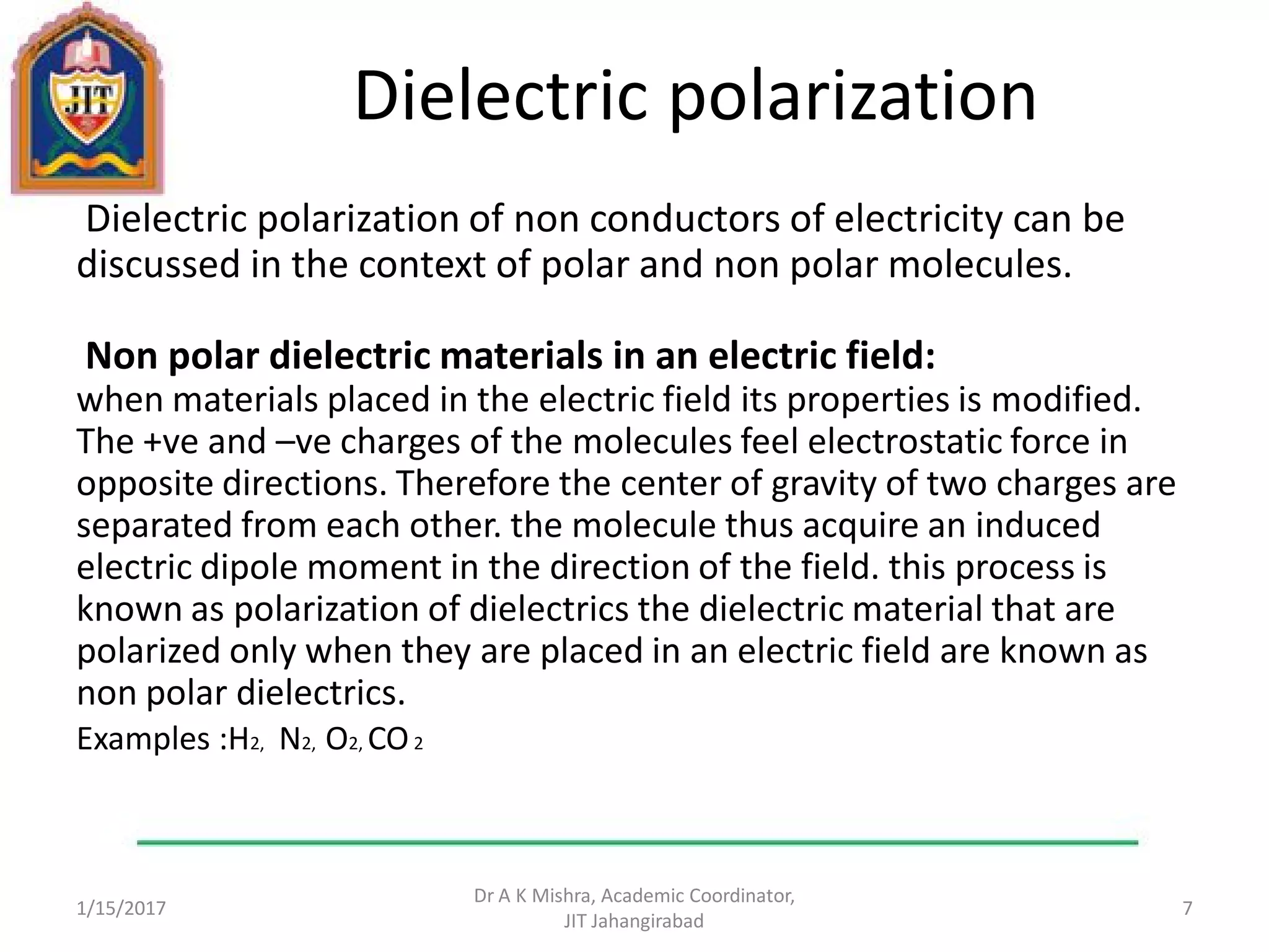 Dielectric and Magnetic Properties of materials,Polarizability ...