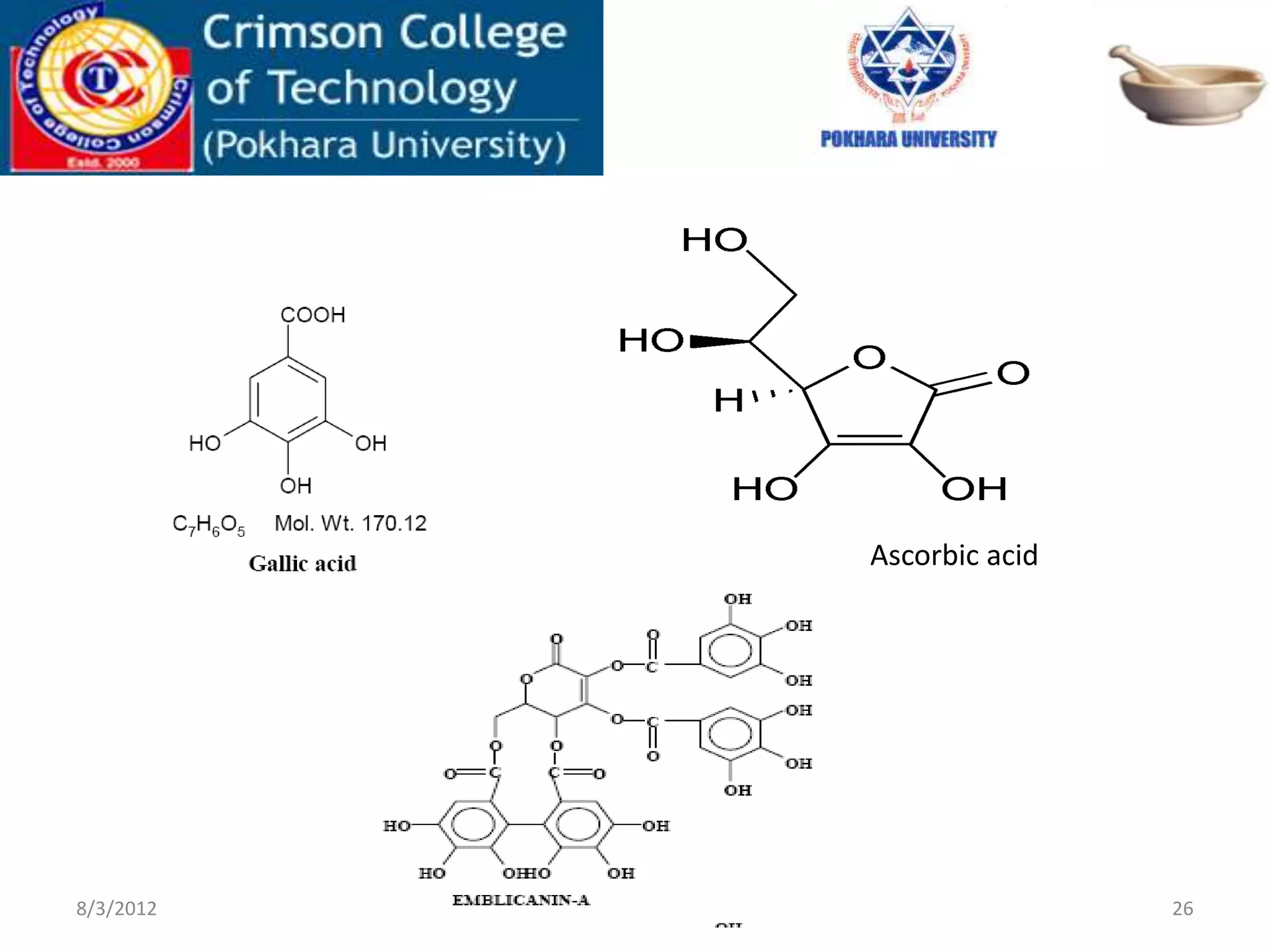 8/3/2012 26
Ascorbic acid
 