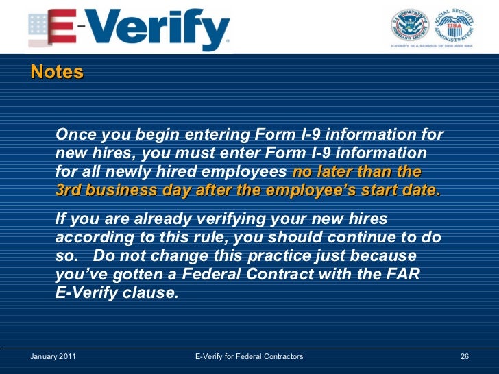 E-Verify Federal Acquisition Regulations
