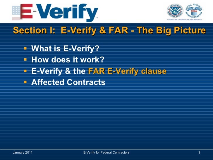 federal for requirement e-verify contractors Verify Regulations Acquisition Federal E