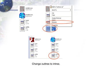 Change outtree to intree. 