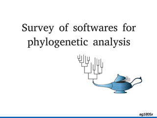 Survey of softwares for
phylogenetic analysis
ag1805xag1805x
 