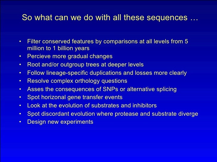 Protease Phylogeny