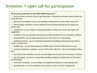 Invitation + open call for participation
 