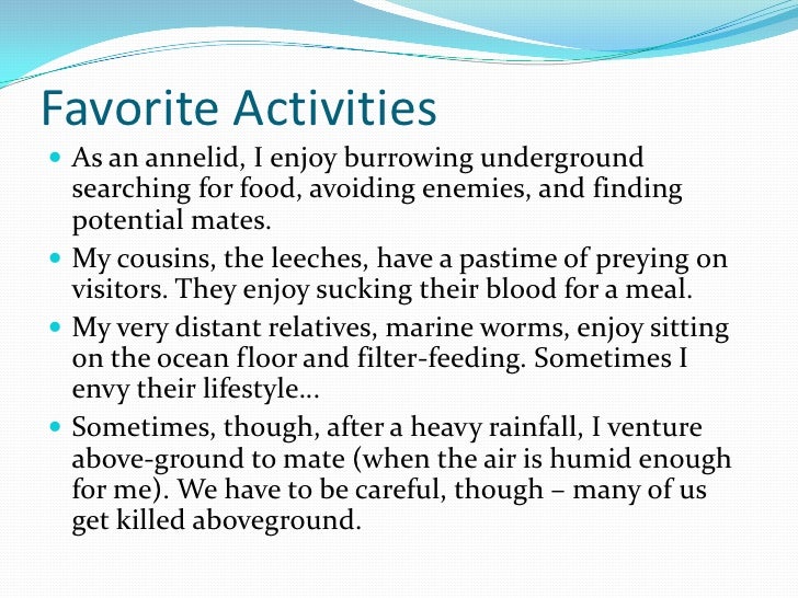 Phylum Presentation - Annelida