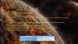 Type I superconductors Type II superconductors
These superconductors are called soft
superconductors.
These superconductors are called hard
superconductors.
Only one critical field exists for these
superconductors.
Two critical fields Hc1(Lower critical field) and
Hc2(Upper critical field) exist for these superconductors
or M = - H
or MH=-1
Hence, 𝛘m = -1 where 𝛘m = MH is calledthemagneticsusceptibility.
• Discusstypesof Superconductors
•Basedon their behaviourin appliedmagneticfieldsuperconductorsare classifiedintotwo types:
•Type I superconductors:Type I superconductorsare thosewhichexhibitcompleteMeissnereffect,i.e., theyare completelydiamagnetic. They are alsocalledsoft
superconductors.
Example: Pb, Hg, Sn.
•Type II superconductors:Type II superconductorsare thosewhichdo notexhibitcompleteMeissnereffect. They are alsocalledhardsuperconductors.
Example:Y1Ba2Cu3O7, Nb3Sn, Nb3Ge.
•Basedon thecoolantsto achievesuperconductingstatein a material, theyfallintotwocategories:
•Low-temperaturesuperconductors:Superconductorsthatuse liquidheliumas coolantarecalledLow-temperaturesuperconductors.
•High-temperaturesuperconductors:Superconductorsthatuse nitrogenas coolantare calledHigh-temperaturesuperconductors.
• Whatis thedifference betweenType - I and Type – II superconductors?
 