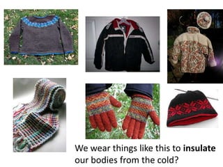We wear things like this to insulate
our bodies from the cold?
 