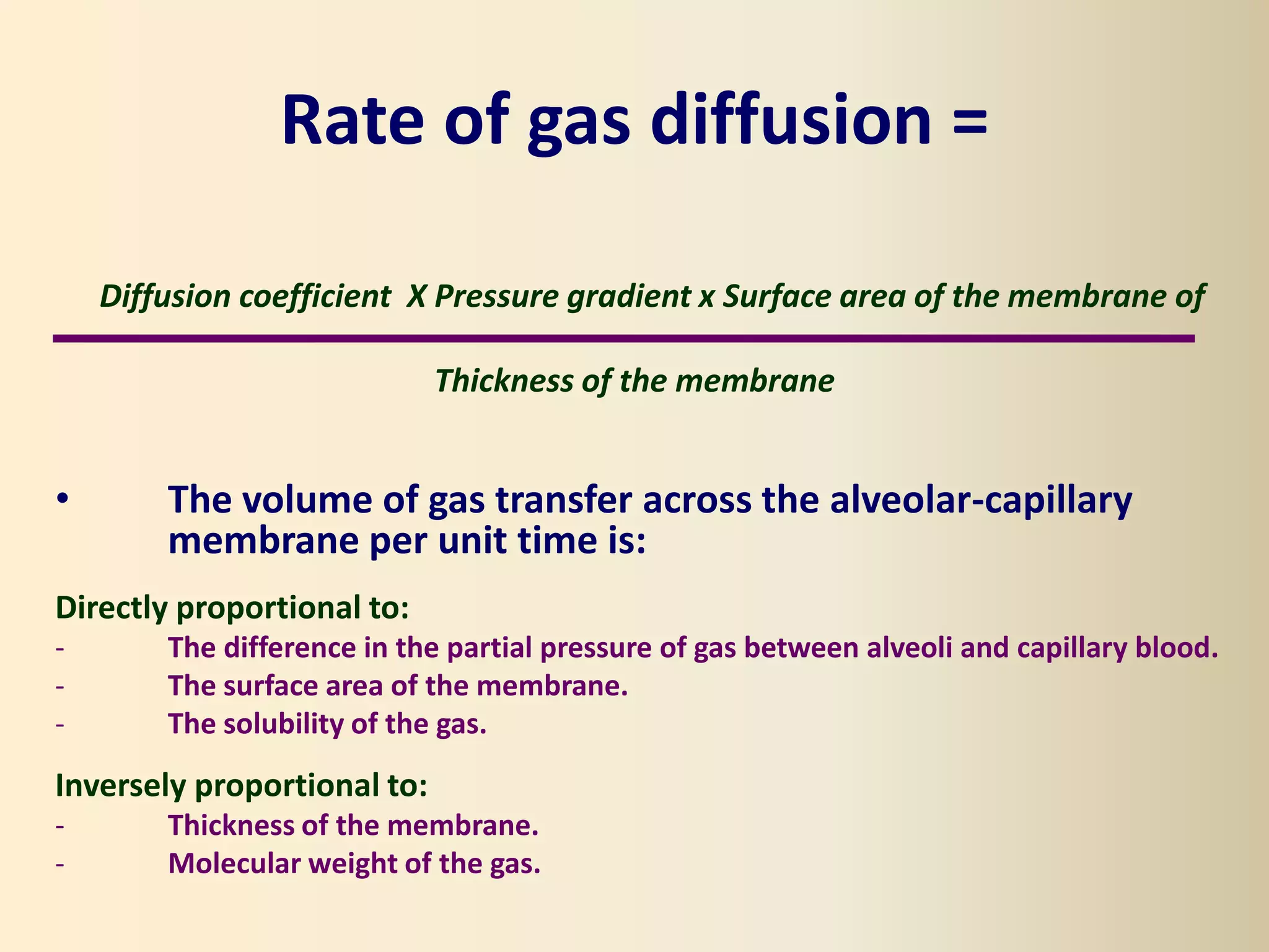 Respiratory #2, Gas Transport - Physiology | PPTX