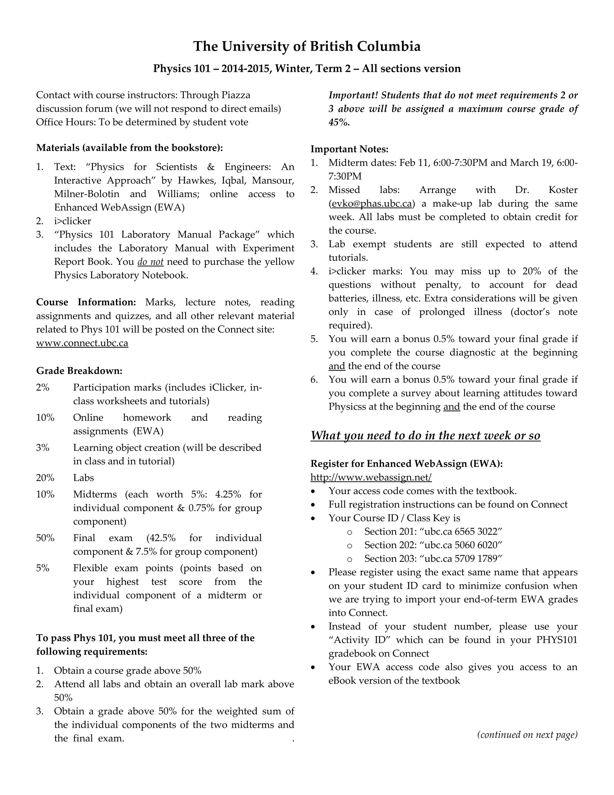Phys 101 course overview all sections (012015) PDF