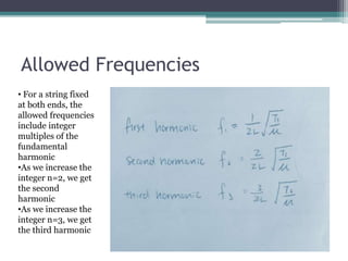Phys 101 learning object lo6 standing waves vivian tsang | PPTX