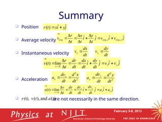 Motion in Two Dimensions - Scalars and Vectors | PPT
