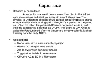 Understanding Capacitance Comprehensive Lecture on Capacitance: Principles, Applications, and ...