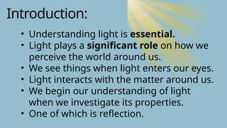 Lessons About Light QUARTER 2 PHYSICAL SCIENCE LESSON 3 REFLECTION OF LIGHT | PPTX