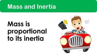 Mass and Inertia
Mass is
proportional
to its inertia
 