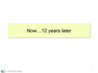 Now…12 years later




                     4
 