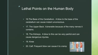 Body Hit Point Physical-Education-2-combative powerpoint presentation | PDF