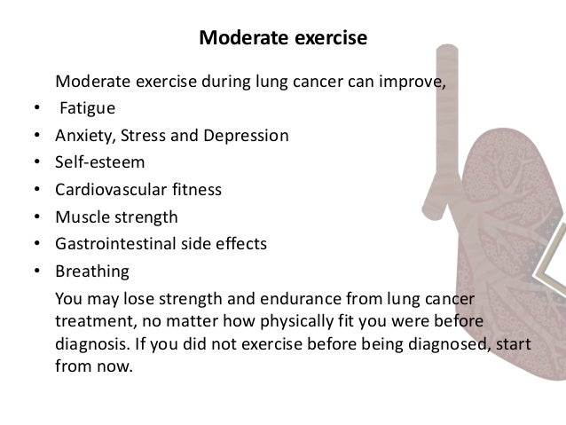 Physical exercise taken to cure lung cancer