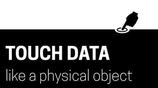 TOUCH DATA
like a physical object
 