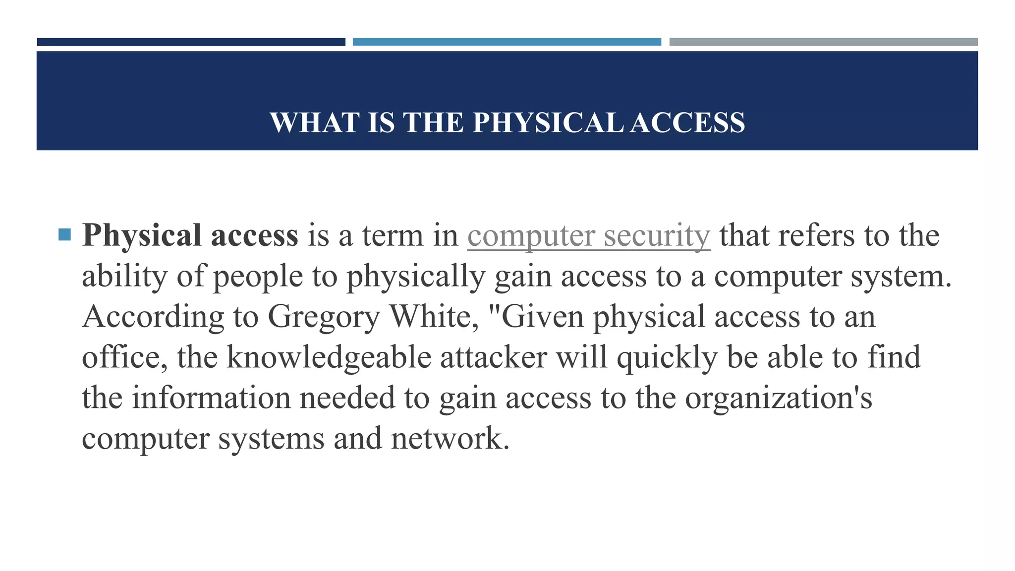 Physical access control | PPTX