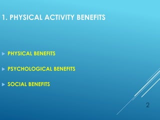 Physical activity for people with mental health problems | PPTX