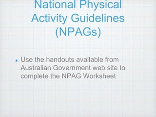 Physical activity guideline | PPTX