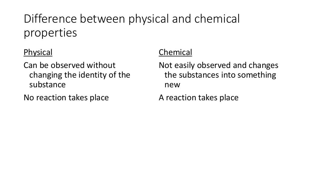 properties chemical k of chemical Physical matter and properties