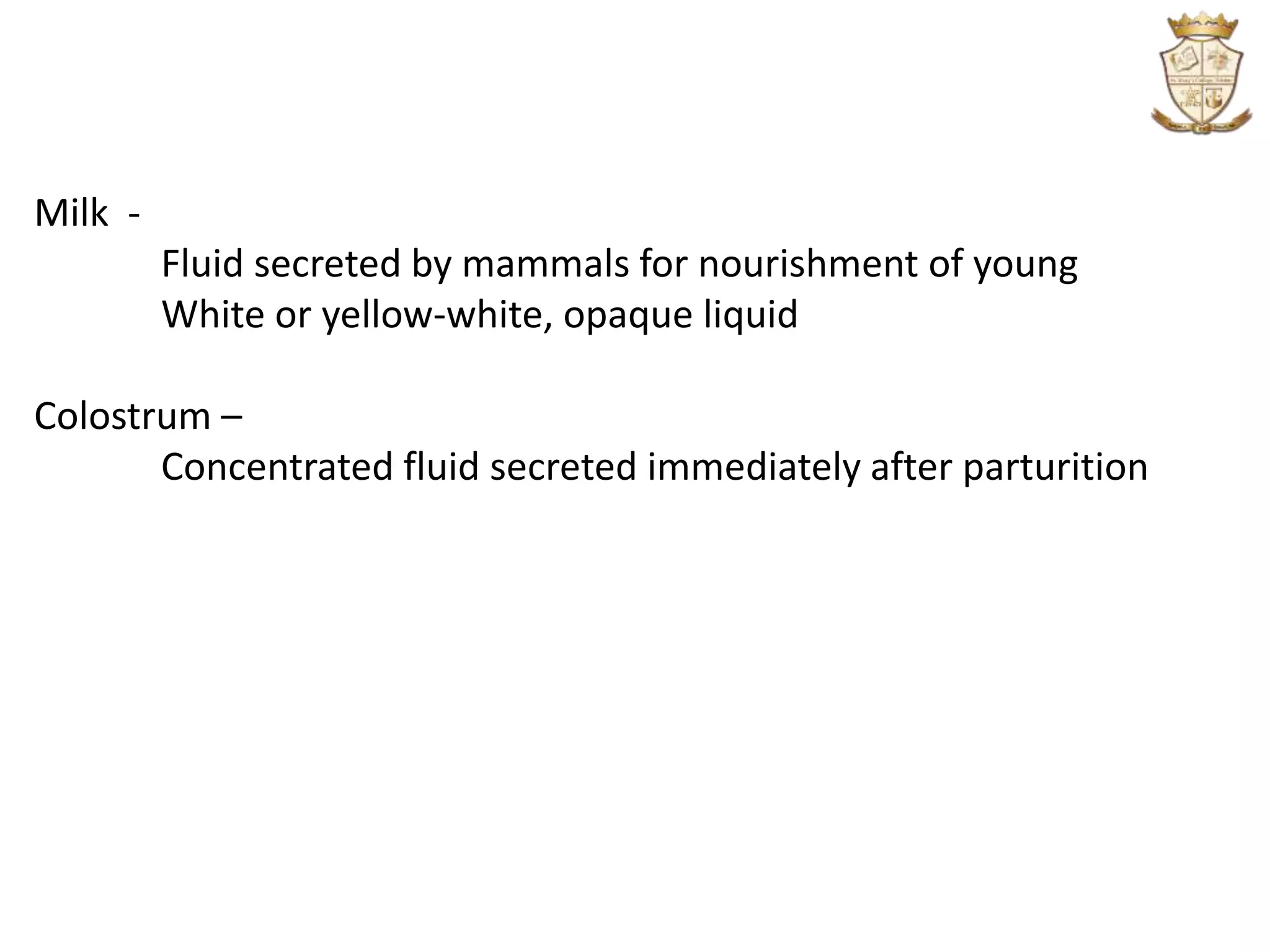 Physical and chemical properties of milk PPT