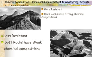 Strong Vs Weak Rocks Physical and chemical weathering 11 | PPT