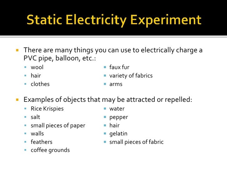Examples Of Static Electricity In Everyday Life