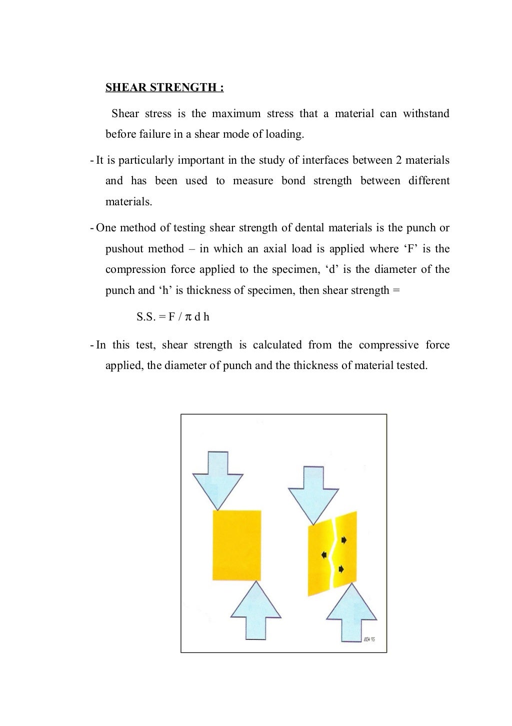 Physical and mechanical properties of dental material