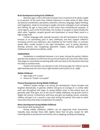 Physical and motor development of children and adolescents | DOCX