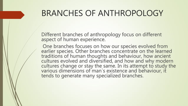 Anthropology | PPTX | Biological Sciences | Science