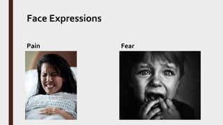 Face Expressions
Pain Fear
 