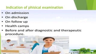 Indication of phisical examination
 