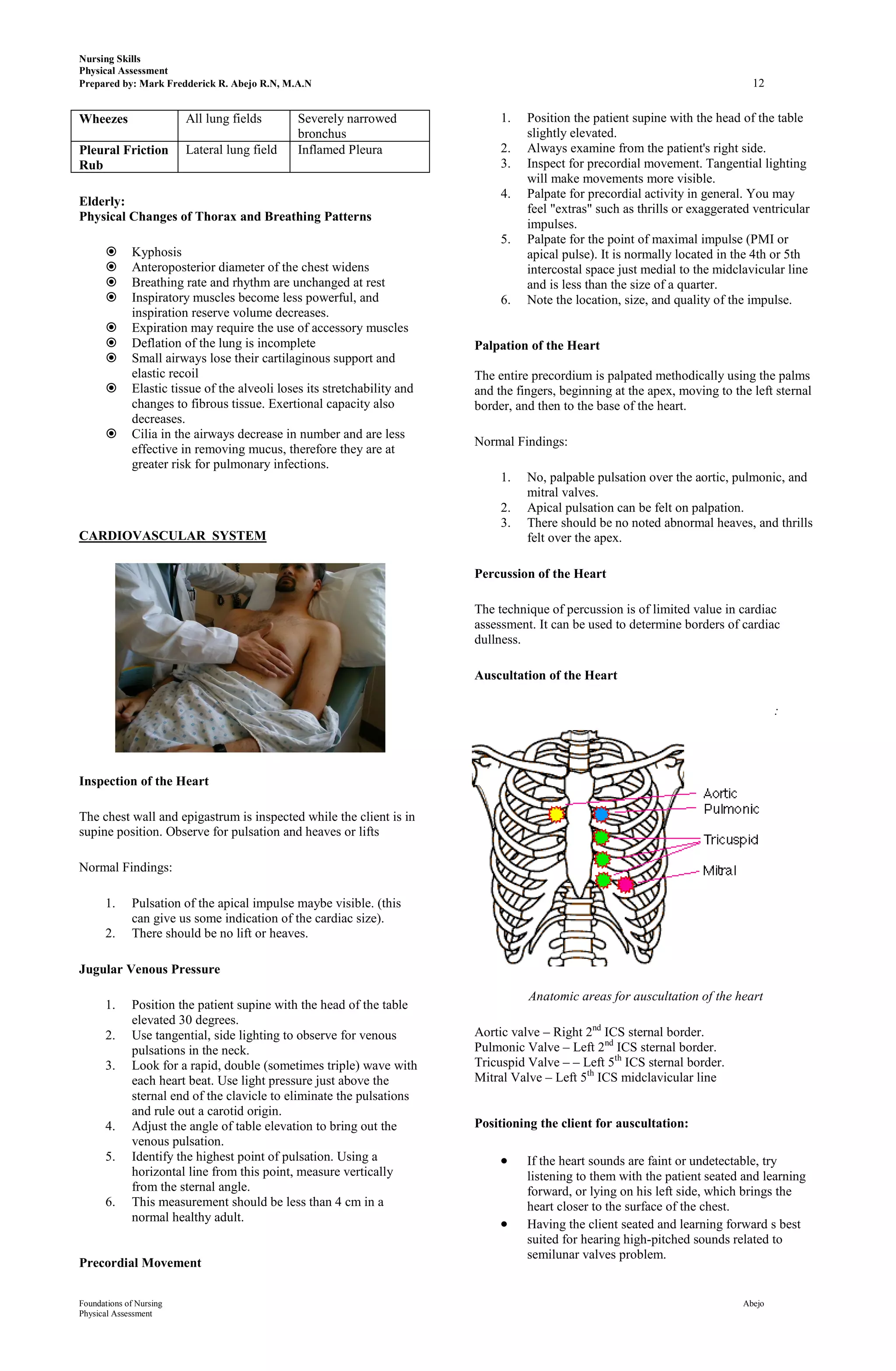Physical Assessment Handouts