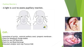 PHYSICAL ASSESSMENT OF A TRAUMA PATIENT PRESSENTING WITH acute injury ...