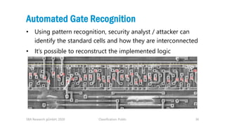 Classification: Public 36
Automated Gate Recognition
• Using pattern recognition, security analyst / attacker can
identify...