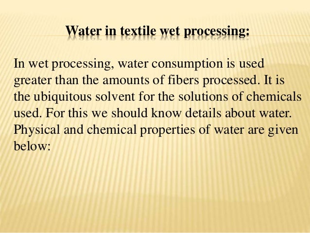 chemical properties of water