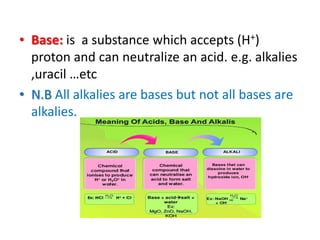 Base Substance Physical chemistry | PPTX