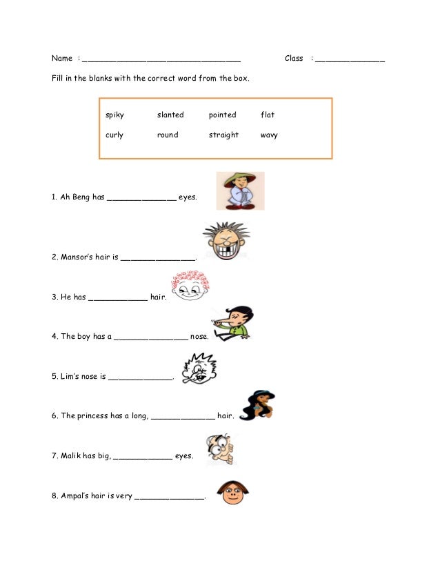 Physical description (worksheet)