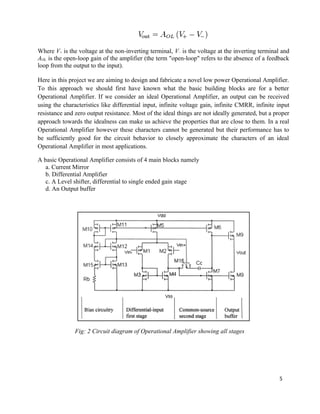 Physical designing of low power operational amplifier | DOC