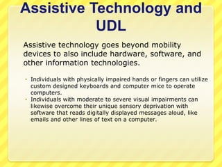 Physical Disablities and UDL | PPTX